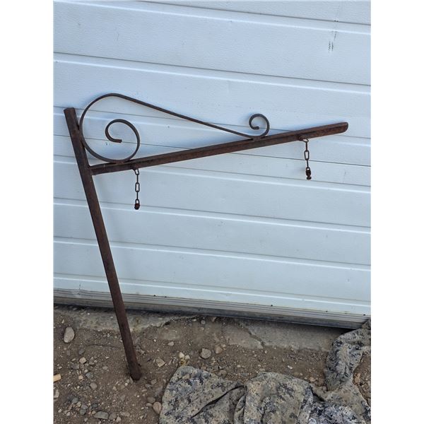 Rought  iron wall mount dual sided store sign holder- 34"H