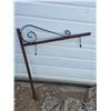 Image 1 : Rought  iron wall mount dual sided store sign holder- 34"H