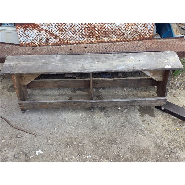Primitive bench- 55" by 9" by 17"H