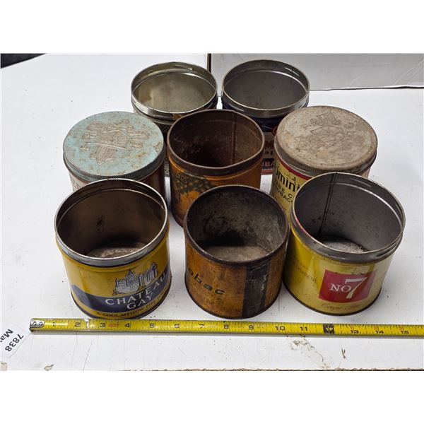 Variety of tobacco tins