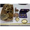 Image 1 : Lot of brass items- salt and pepper shakers