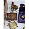 Image 3 : Lot of brass items- salt and pepper shakers