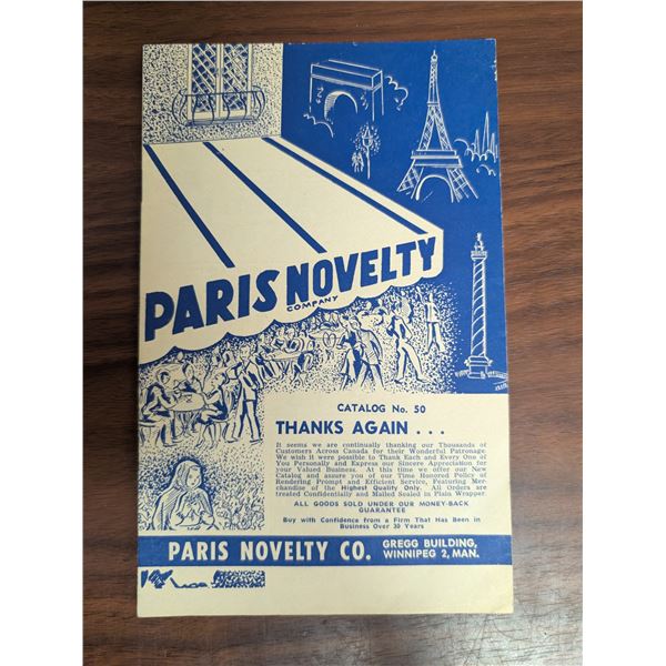 Vintage Paris Novelty Company Winnipeg, 2 Man Catalog