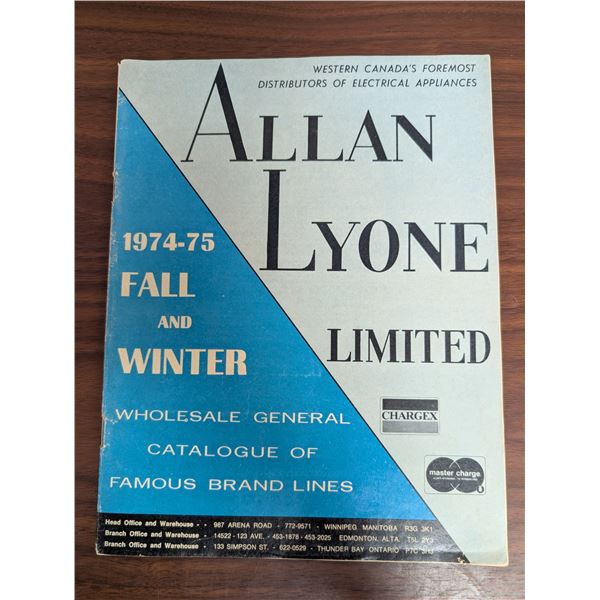 Vintage Allan Lyone Limited 1974-75 Fall and winter Wholesale General Catalogue