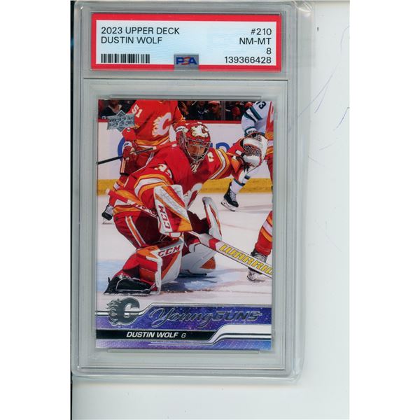 2023 Upper Deck Dustin Wolf #210 NM-MT Grade 8