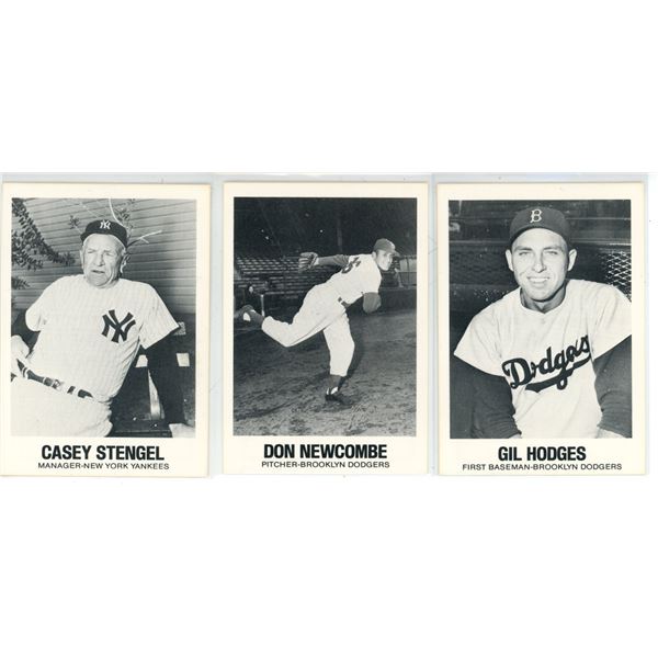 (3) 1917 TCMA Baseball Cards (Stengel, Newcombe, Hodges)