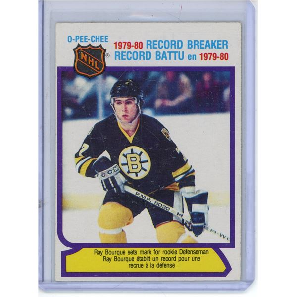 1980-81 O-PEE-CHEE Ray Bourque Rookie Record #2