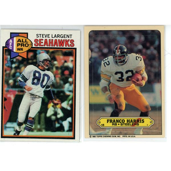 NFL 1979 and 1983 TOPPS Franco Harries and Steve Largent