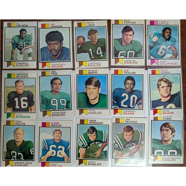 (15) 1973 TOPPS NFL Cards