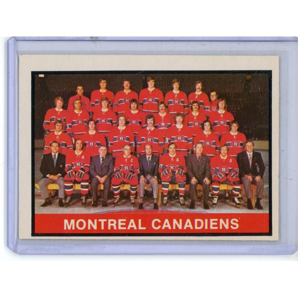 1974-75 Montreal Canadians OPC-330 Team card