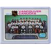 Image 1 : 1975 Canucks Team Card Topps #97