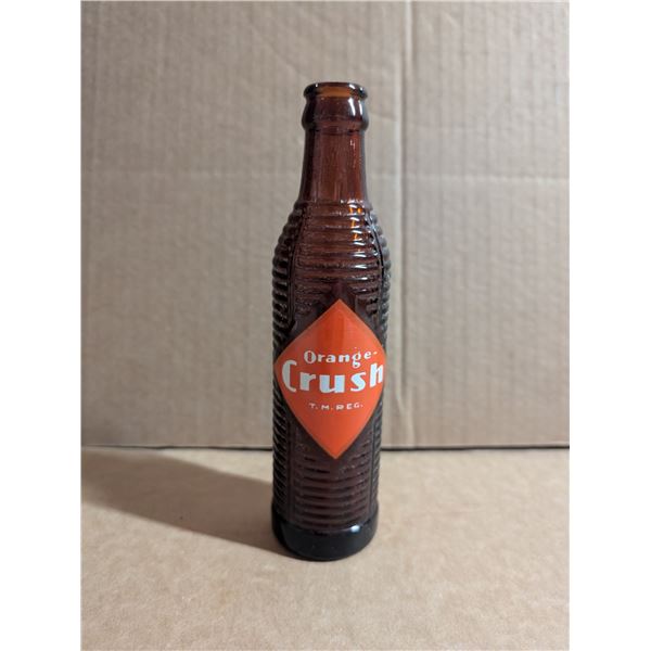 Vintage Brown Glass Crush Bottle