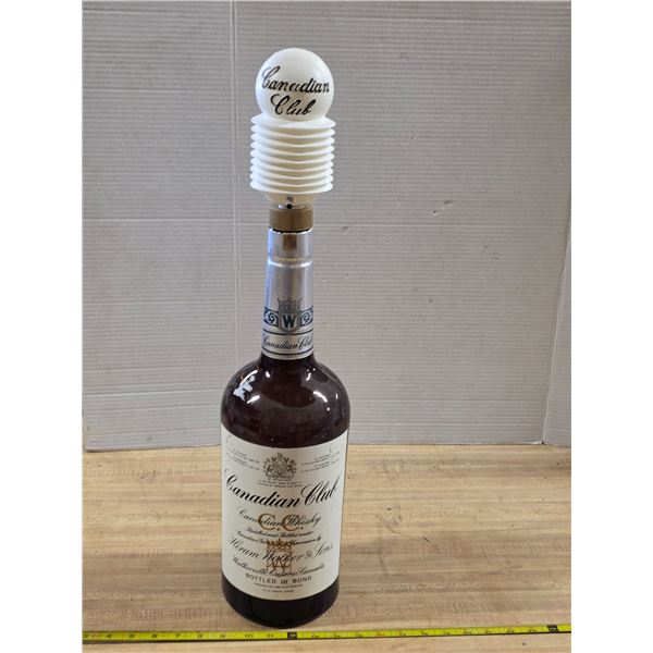 Canadian club bottle of whisky- with beer tap