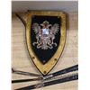 Image 2 : 2 decorative swords and coat of arms- 25"L