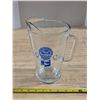 Image 1 : Embossed blue ribbon beer pitcher- 9"H