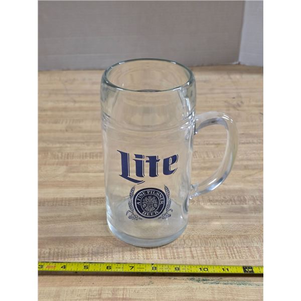 Embossed  lite beer stien- 8"H