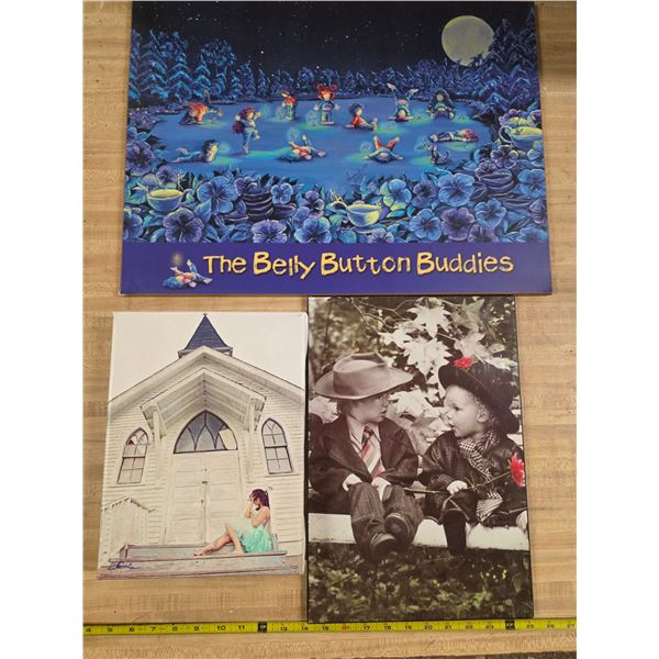 3 wall decore pictures- the belly button buddies