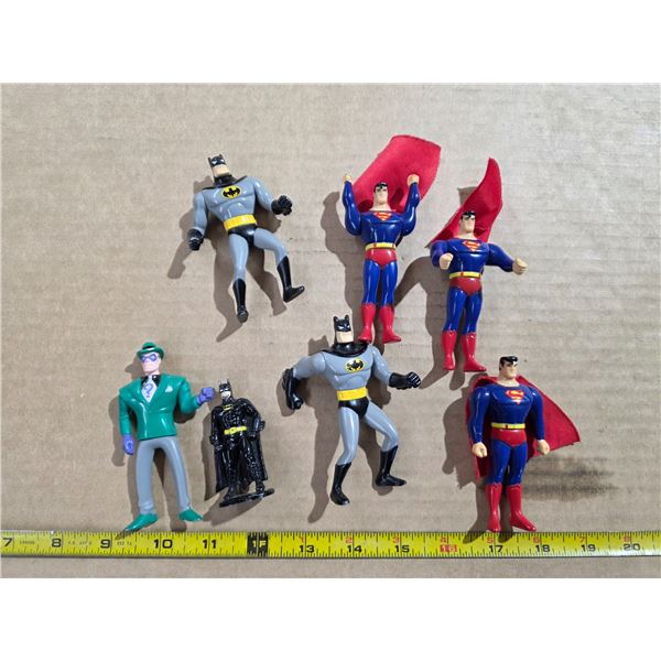 Lot of super heroes toys