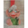 Image 3 : (4) Vintage Norwegian Henning hand-carved wooden troll figures with characteristic tall red felt hat