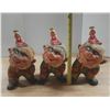 Image 1 : (3) Vintage Henning Engelsen Norwegian hand-carved wooden troll figurine featuring a princess on its