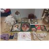 Image 1 : Collection of vintage collectibles including Eaton's catalogs and handcrafted textiles, etc.