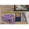 Image 2 : Collection of vintage collectibles including Eaton's catalogs and handcrafted textiles, etc.