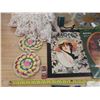 Image 3 : Collection of vintage collectibles including Eaton's catalogs and handcrafted textiles, etc.