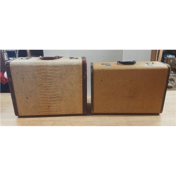 (2) Vintage, hard-shell storage cases.