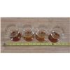Image 3 : Vintage Schmitt Söhne Roemer wine glasses with amber beehive stems.
