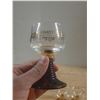 Image 4 : Vintage Schmitt Söhne Roemer wine glasses with amber beehive stems.