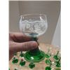 Image 6 : Vintage Luminarc French beehive stem wine glasses with etched grape designs