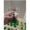 Image 7 : Vintage Luminarc French beehive stem wine glasses with etched grape designs