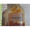 Image 2 : Vintage amber glass bottle labeled as "Raw Linseed Oil" from Ralph S. Fleury Chemist and Druggist in