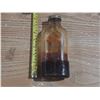 Image 3 : Vintage amber glass bottle labeled as "Raw Linseed Oil" from Ralph S. Fleury Chemist and Druggist in