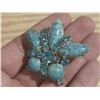 Image 4 : Vintage blue and clear brooch and earring set.