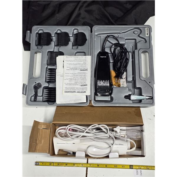 Electric carving knife and home grooming kit