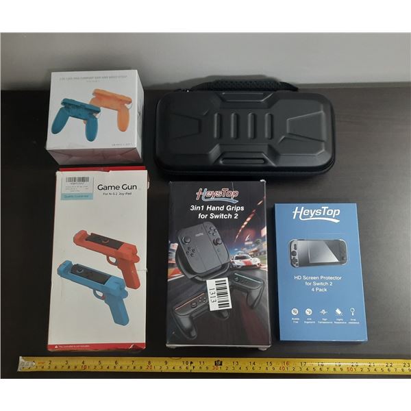 HeysTop 3-in-1 Hand Grip kit for the Nintendo Switch 2 (New), 2 Pack Gun Controllers for Nintendo Sw