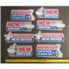 Image 1 : (8) "New Driver" car magnets featuring cartoon goose designs. (New)