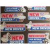 Image 2 : (8) "New Driver" car magnets featuring cartoon goose designs. (New)