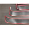 Image 2 : (4) Pieces Black rubber car door sill protector strips with red trim. (New)