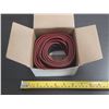 Image 5 : (4) Pieces Black rubber car door sill protector strips with red trim. (New)