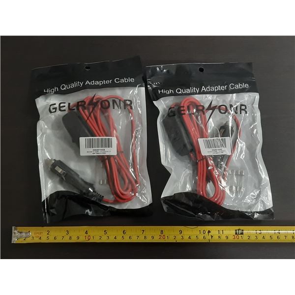 (2) Gelryonr branded 12V-24V cigarette lighter adapter cable designed for heavy-duty applications. (