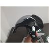 Image 5 : (2) Black pet helmet with goggles for head & eyes. (New) (Size S)