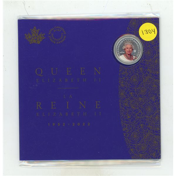 1952 – 2022 Queen Elizabeth Colourized $5. 99.99 pure Silver. Unopened.