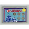 Image 1 : World War II Silver Dime Set. Includes one for each year the U.S. was at war: 1941 – 1945.
