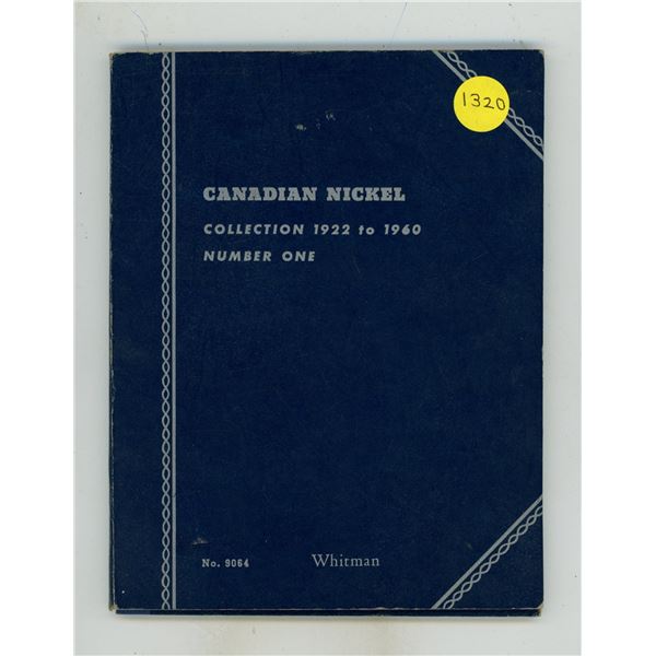 Canadian Nickel Collection 1922 – 1960. Missing only the Key Dates 1925 and 1926 Far 6. Hou