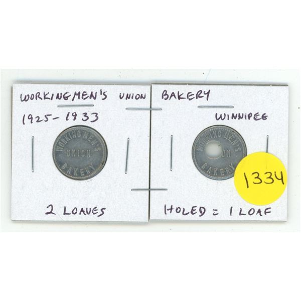 Set of 2 Workingmen’s Union Bakery, Winnipeg. The bakery was in existence from 1925 [x=#821