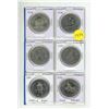 Image 1 : Set of 6 Calgary Stampede Trade Dollars from 1974 to 1982.