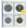 Image 1 : Set of 4 Fast Food Tokens from McDonald’s, KFC, Country Kitchen and Bullwinkle’s.