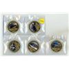 Image 1 : Set of 5 80th Anniversary of D-Day Colourized Medals. BU.